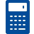 Blue Graphic of Calculator